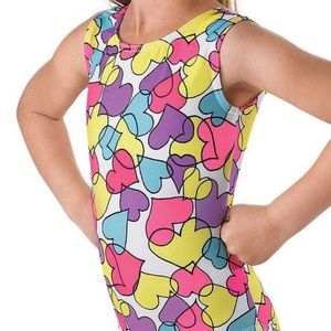 NEW Little Stars Pastel Hearts Leotard - CL 12-14
